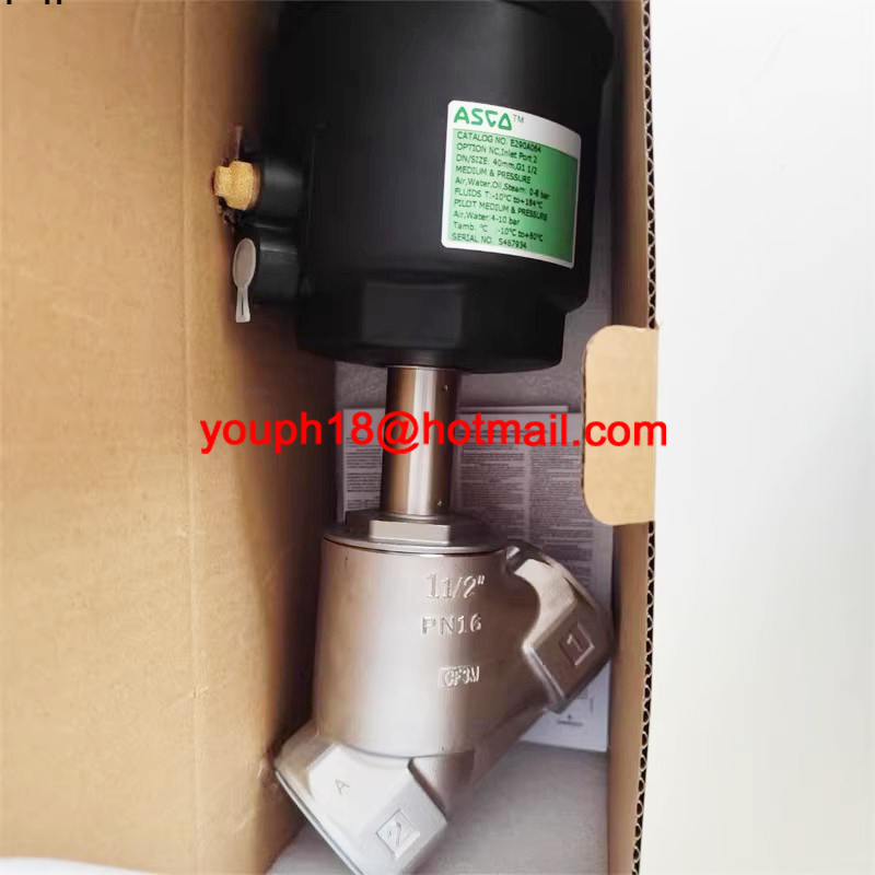 ASCO E290A064 40mm 1-1/2 Stainless Steel AISI 316L Pressure Operated Angle Seat VALVE