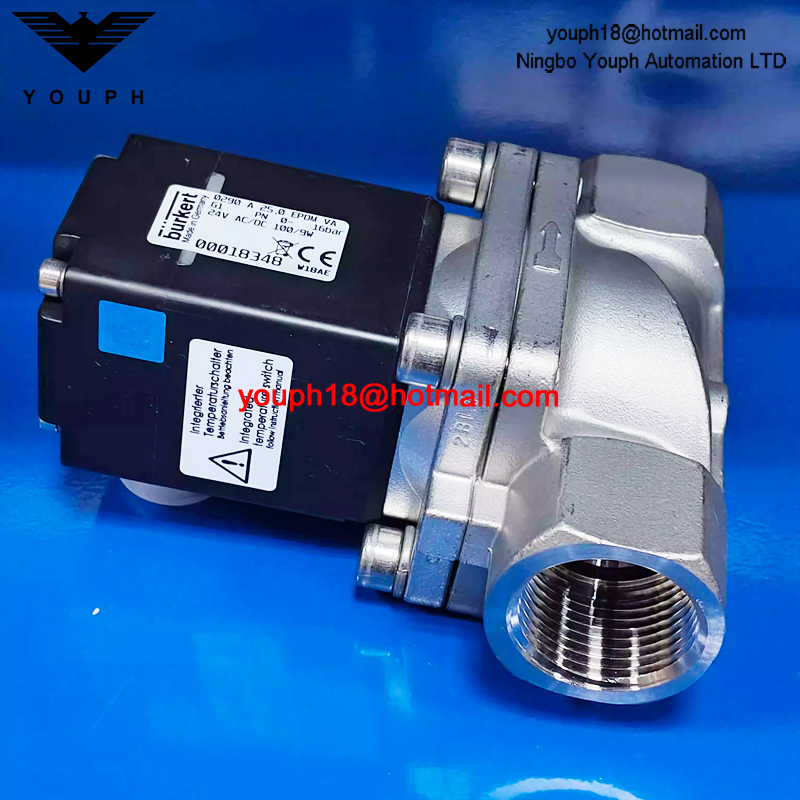 Burkert 00018348 18348 0290 A 25,0 EPDM VA 24V AC/DC 100/9W NC EPDM Seal Stainless Steel Solenoid Valve