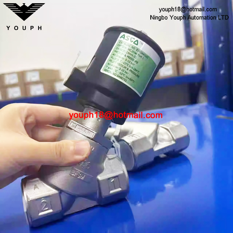 ASCO EMERSON E290A401 E290A401VI High Temperature Stainless Steel Air Angle Seat VALVE