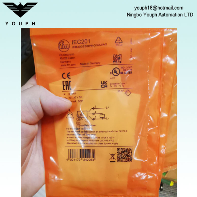 IFM IEC201 IEB3002BBPKG/AM/AS Inductive Full-metal Sensor