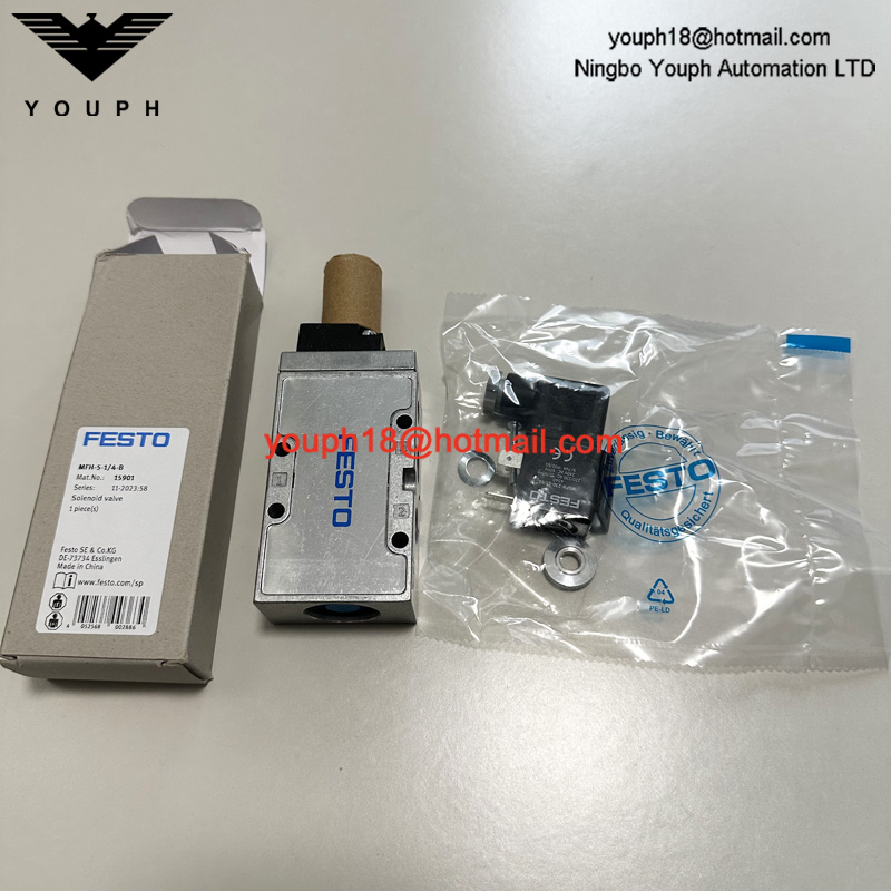 FESTO MFH-5-1/4-B 15901 With Solenoid coil 5/2-way Tiger 2000 Pneumatic valve