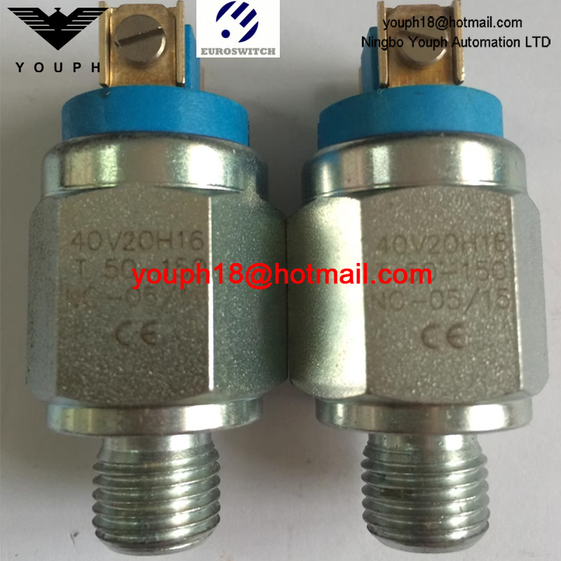 Euroswitch 40V10H16 40V10H17 40V20H16 40V20H17 T50-150 40 40V Piston-operated pressure switch