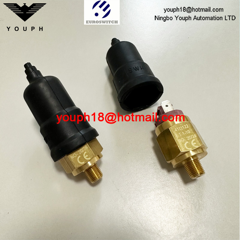 Italy Euroswitch 4111122 4110122 412022A N.O. / N.C. 0,5 A / 48 V Brass Diaphragm pressure switch