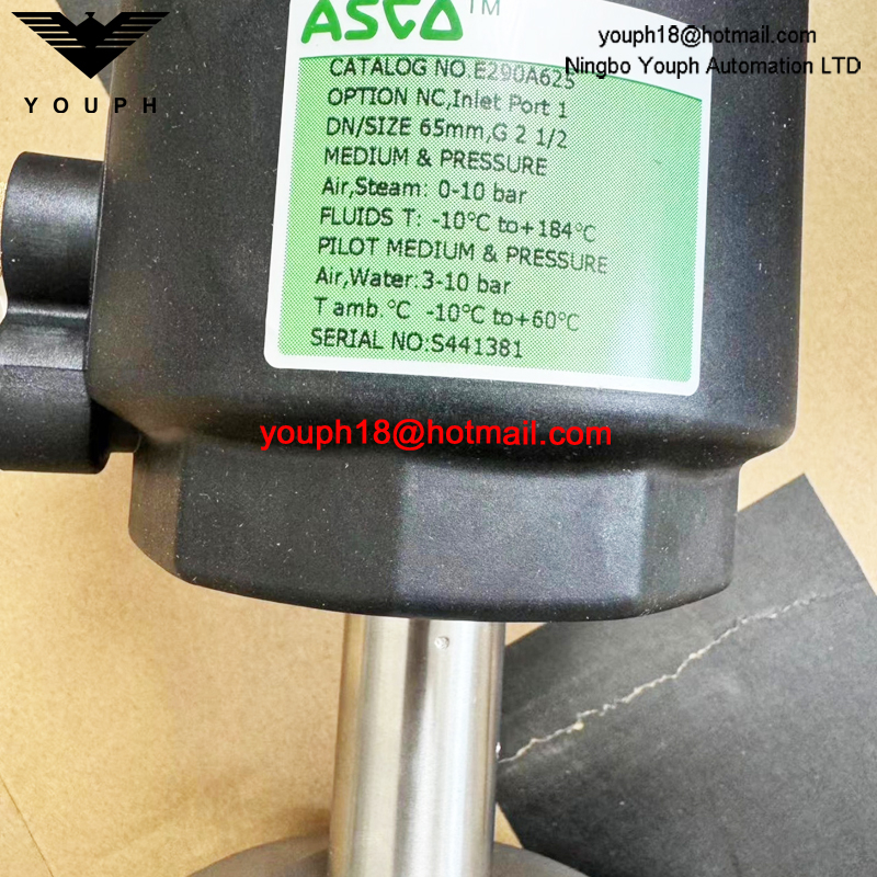 ASCO EMERSON E290A625 DN65mm G2.5 High Temperature Stainless Steel Angle Seat VALVE