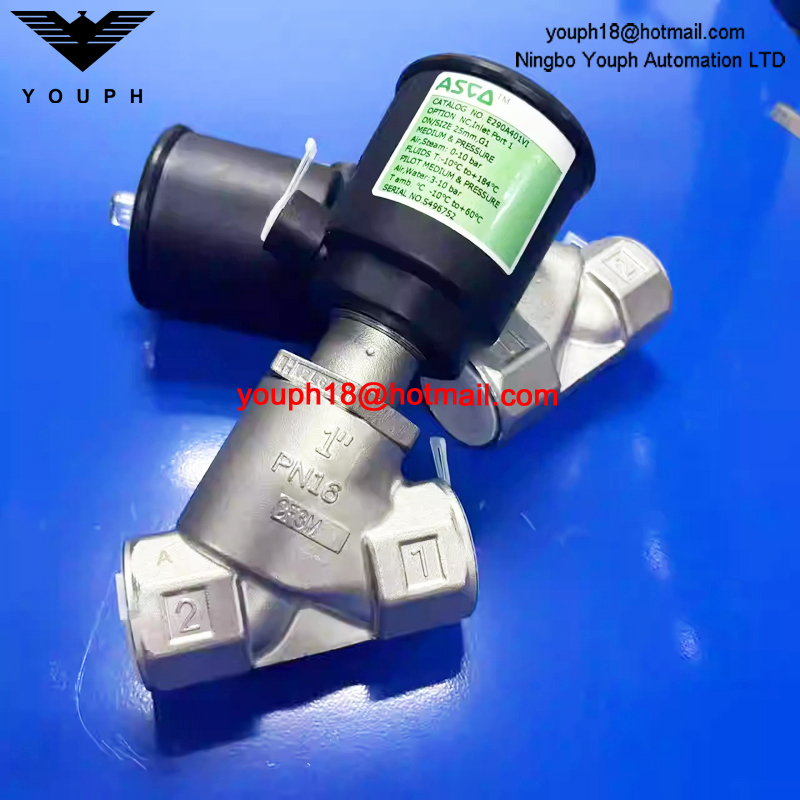 ASCO EMERSON E290A401 E290A401VI High Temperature Stainless Steel Air Angle Seat VALVE