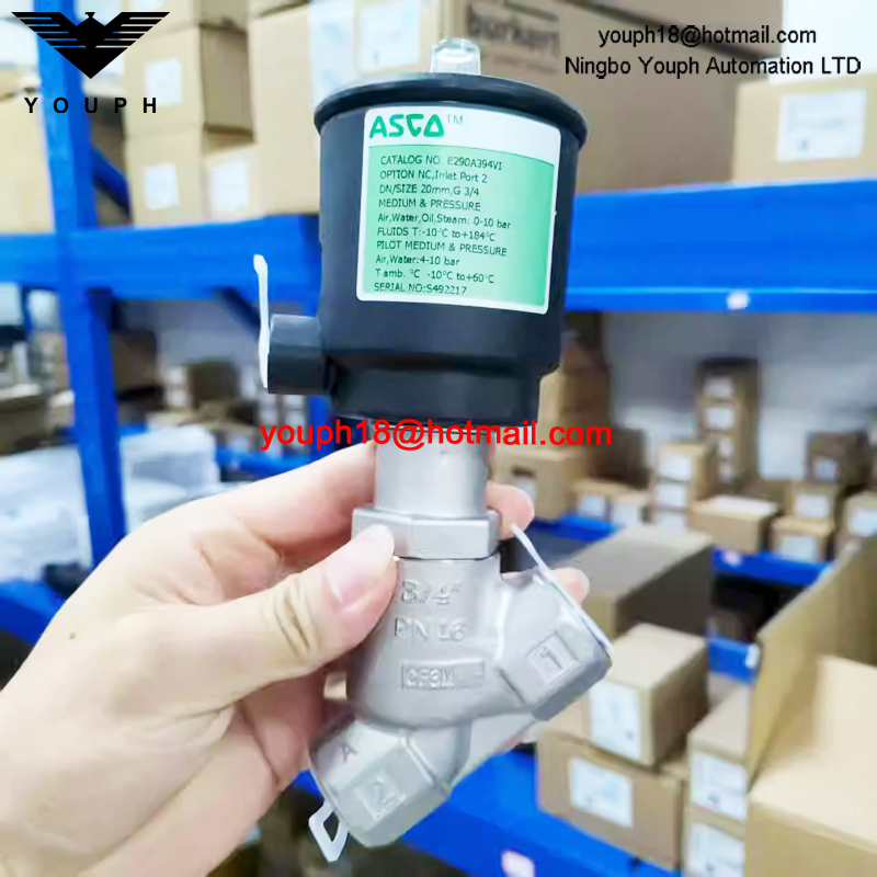 ASCO E290A394 E290A394VI 20mm G3/4 Port EMERSON Stainless Steel Angle Seat VALVE