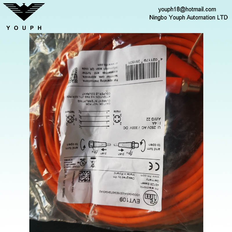 IFM EVT109 VDOGH040VAS0015E04STGH040VAS Connection Cable