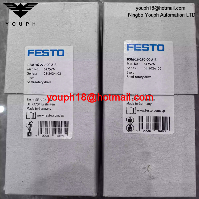 Festo DSM-16-270-CC-A-B 547576 M5 port Shock absorber aluminium alloy Semi-rotary drive