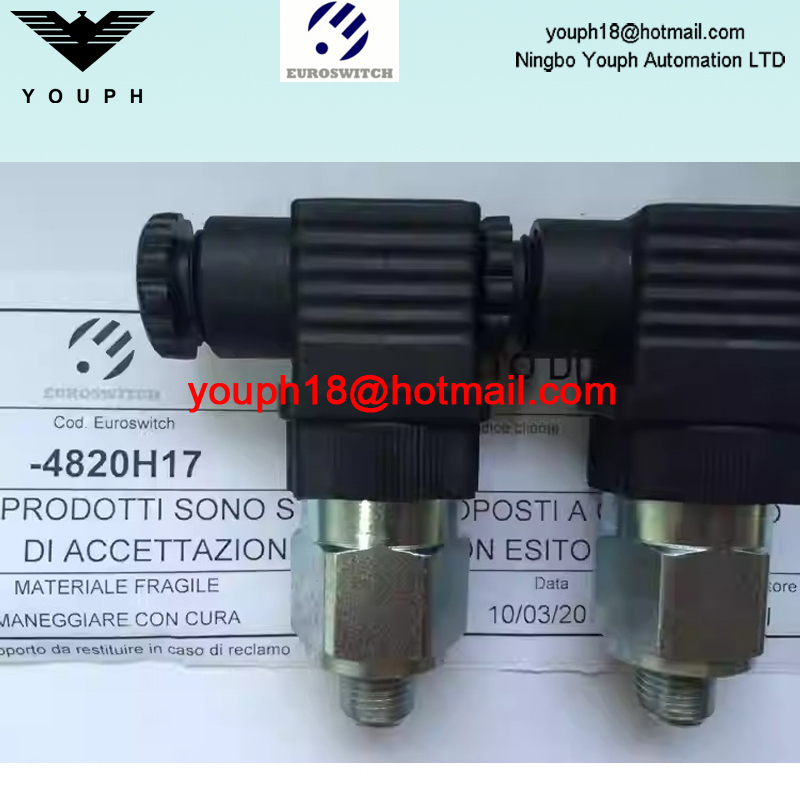 Euroswitch 4820H17 Zinc plated steel case 200-400 bar SPDT CONTACTS PISTON PRESSURE SWITCH