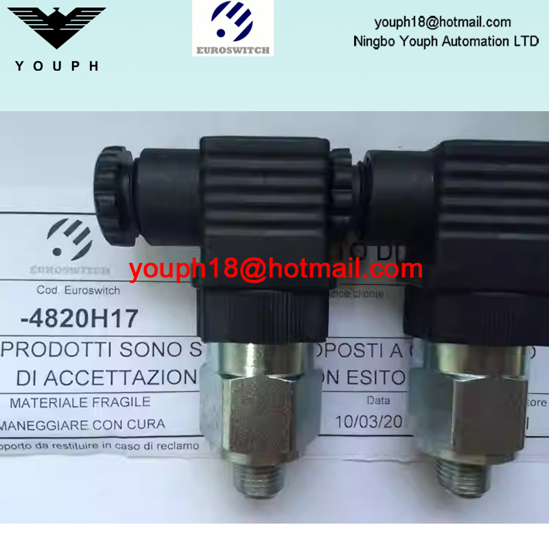 Euroswitch 4820H17 Zinc plated steel case 200-400 bar SPDT CONTACTS PISTON PRESSURE SWITCH