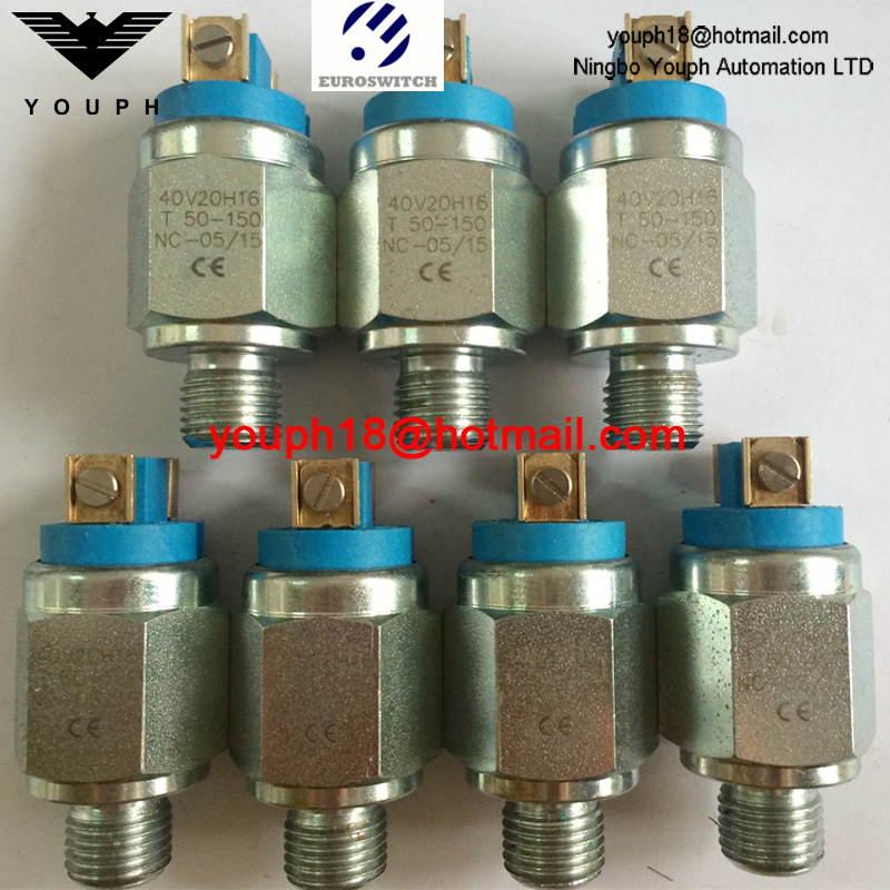 Euroswitch 40V10H16 40V10H17 40V20H16 40V20H17 T50-150 40 40V Piston-operated pressure switch