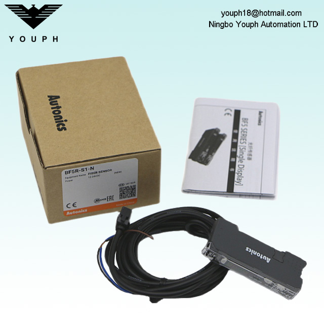 Autonics BF5R-S1-N NPN Red LED Single Display Digital Fiber Sensor Proximity Switch