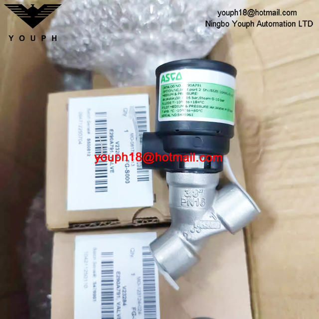 ASCO EMERSON E290A791 G3/8" 10mm Size Stainless Steel Angle Seat VALVE