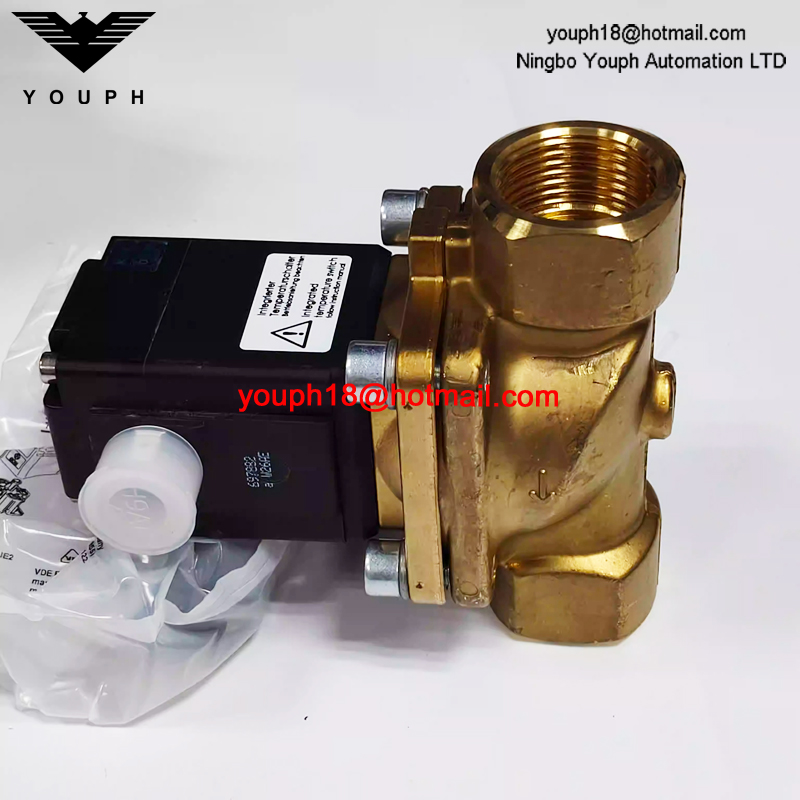 Burkert 00053675 0290 Series NBR Diaphragm 2/2-way DN25 Brass Servo-controlled Solenoid Valve