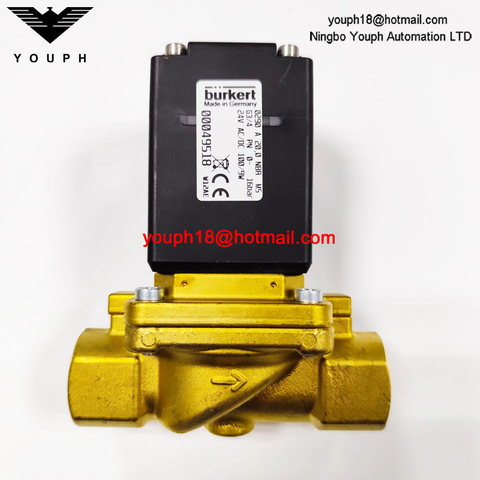 Burkert 00049518 0290A Series G3/4" Servo-controlled 2/2 Way Brass Solenoid Valve