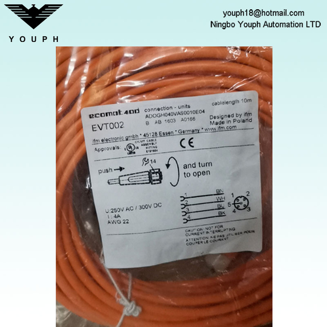 IFM EVT002 ADOGH040VAS0010E04 with Socket Connecting Cable
