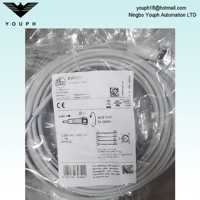 IFM EVF001 ADOGH040VAS0005P04 with Socket Connecting Cable