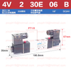 Airtac 4V230E-06 4V230E-08 30E: Double Coil 5/3 way Exhaust Center Solenoid Valve