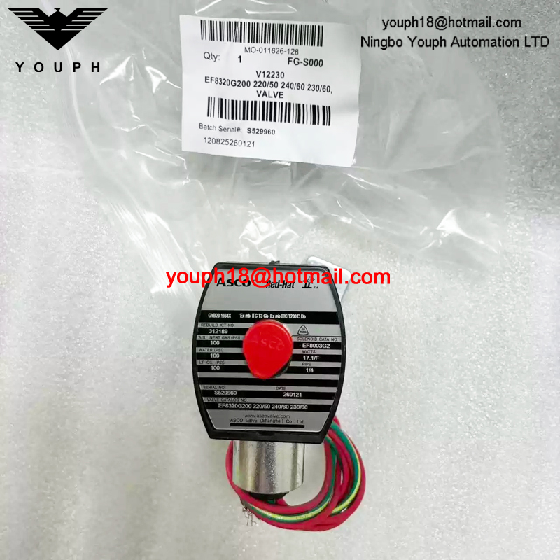 EF8320G200 220/50 230/60 Asco 1/4NPT Explosion-Proof Solenoid Valve