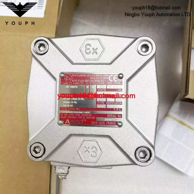 WSNF8327B302MO 24DC ASCO 1/4NPT Ex-Proof Solenoid Valve