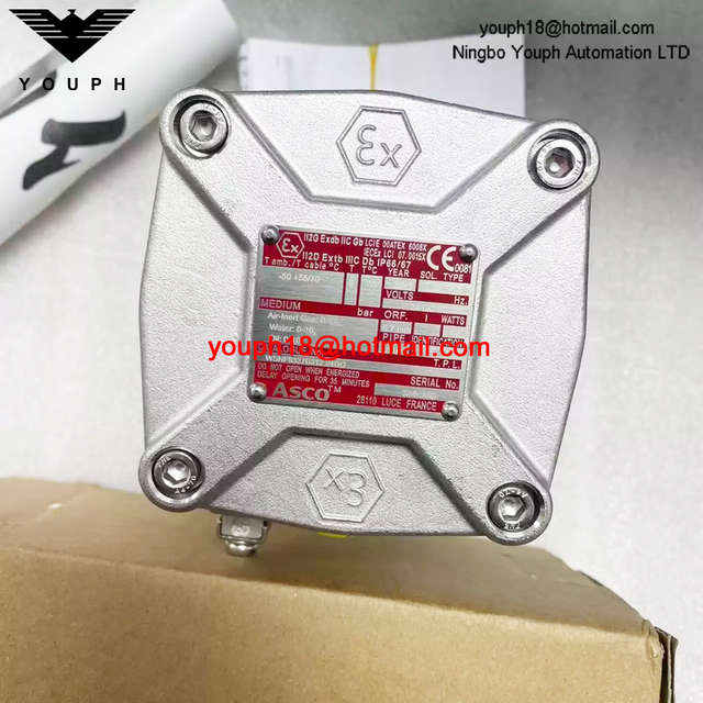 WSNF8327B312 24DC ASCO 1/4NPT Stainless Steel Explosion-Proof Solenoid Valve