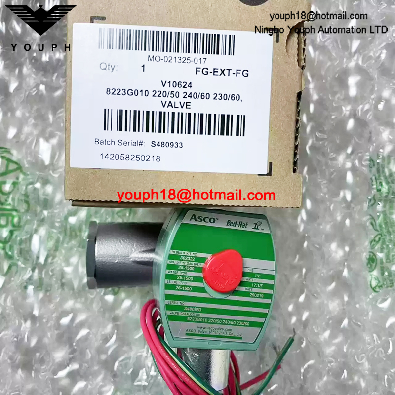 8223G010 220/50 ASCO 1/2NPT Stainless Steel Solenoid Valve