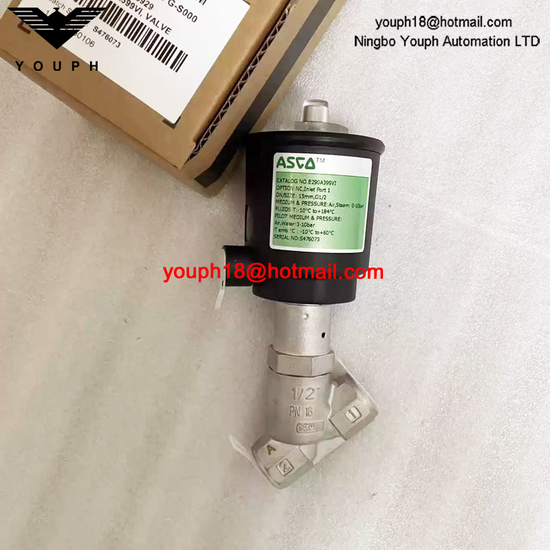 E290A399VI ASCO G1/2(DN 15) Pneumatic Angle Seat Valve