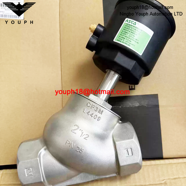 E290A625 Asco G2 1/2 Pneumatic Angle Seat Valve