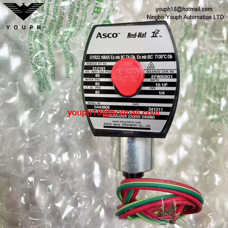 EF8320G203 220/50 ASCO 1/4NPT Stainless Steel Ex-Proof Solenoid Valve