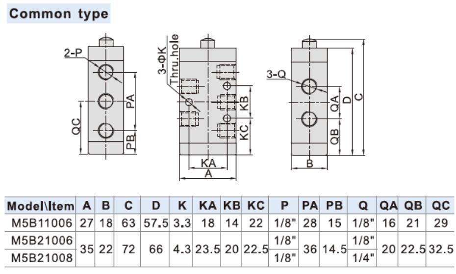 M5PF210-08 Dimensions Diagram