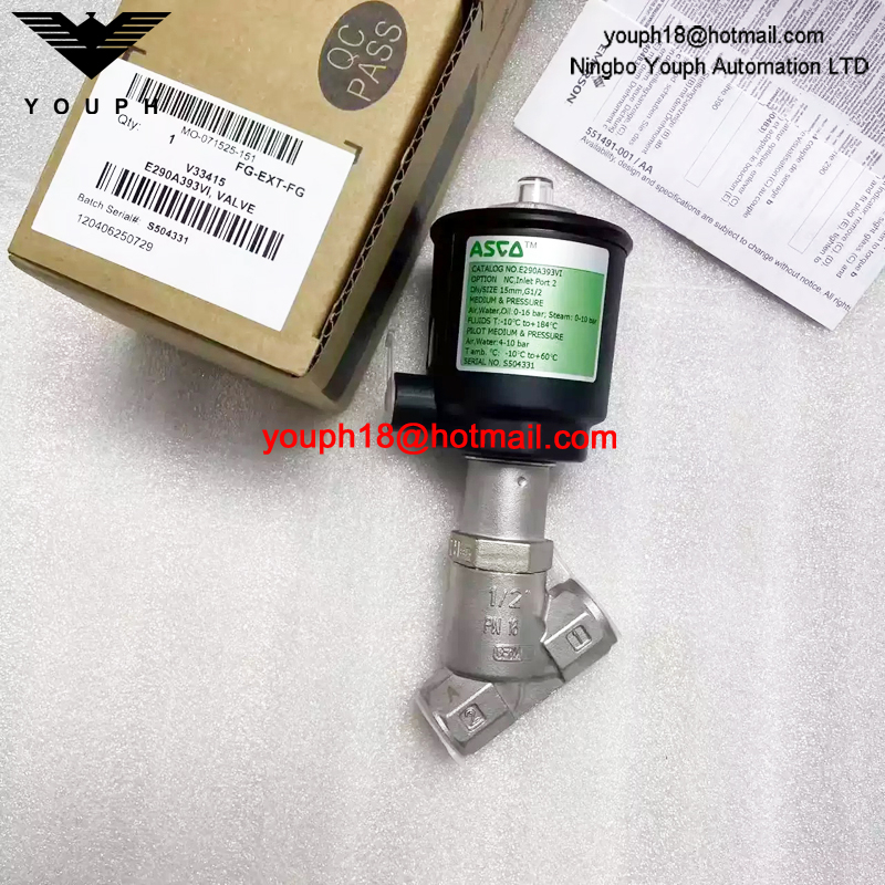 E290A393VI ASCO G1/2(DN 15) Pneumatic Angle Seat Valve