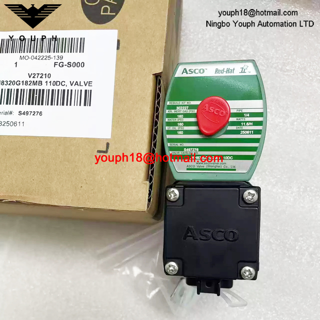 JKH8320G182MB 110DC ASCO 1/4NPT Solenoid Valve