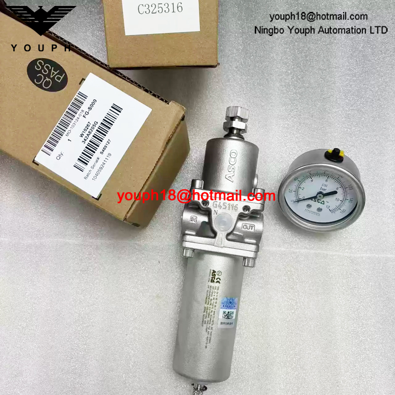 342A8205G ASCO 1/4NPT 5um Stainless Steel Filter Regulator