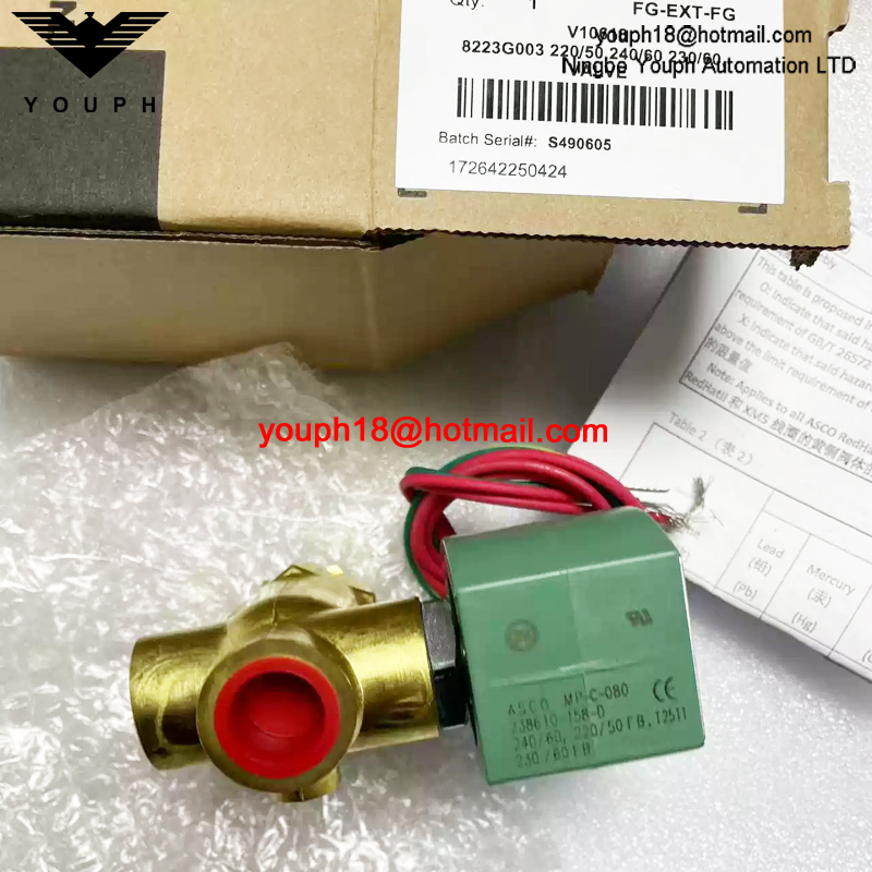 8223G003 220/50 ASCO 1/2NPT Electromagnetic Valve