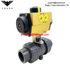 AP02DA SIRCA Corrosion Resistant Pneumatic PPR Flanged Double Union Ball Valve