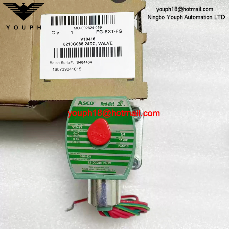 8210G088 24DC ASCO 3/4NPT Stainless Steel Electromagnetic Valve