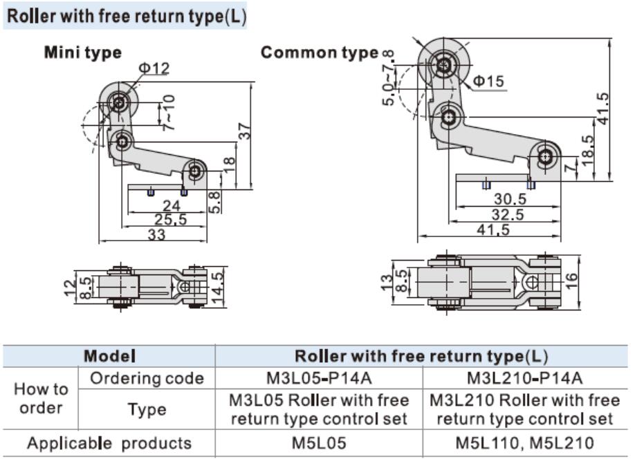 M5L210-08 Dimensions Diagram