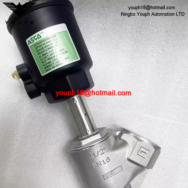 E290A083 ASCO G1 1/2(DN 40) Pneumatic Angle Seat Valve