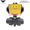 AP02DA SIRCA Corrosion Resistant Pneumatic PPR Flanged Double Union Ball Valve