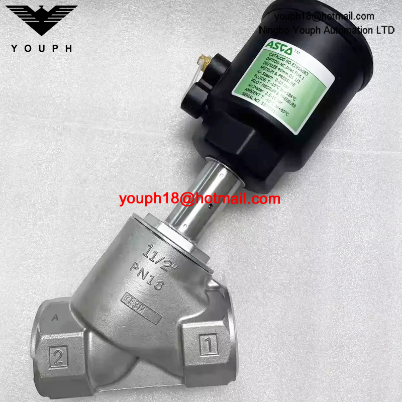 E290A083 ASCO G1 1/2(DN 40) Pneumatic Angle Seat Valve