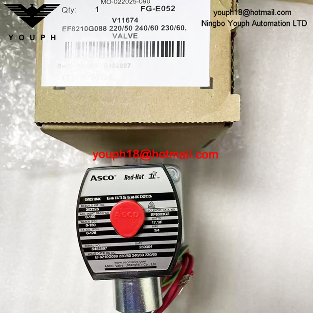 EF8210G088 220/50 ASCO 3/4NPT Stainless Steel Solenoid Valve