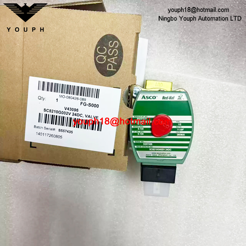 SC8210G002V 24DC ASCO 1/2NPT Solenoid Valve