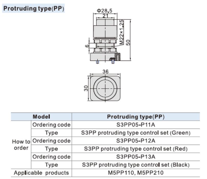 M5PP210-08 Dimensions Diagram