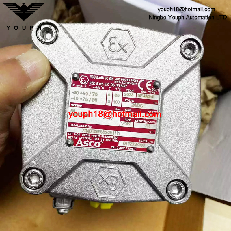X307561683001H1 ASCO 1/4NPT 24DC Ex-Proof Solenoid Valve