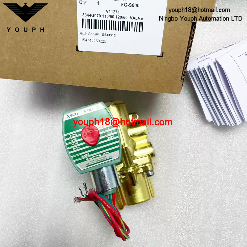 8344G070 110/50 120/60 ASCO 1/4NPT Electromagnetic Valve
