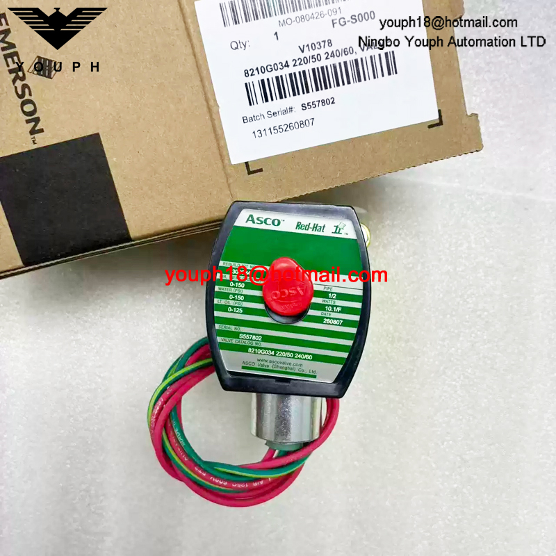 8210G034 220/50 240/60 ASCO 1/2NPT Electromagnetic Valve