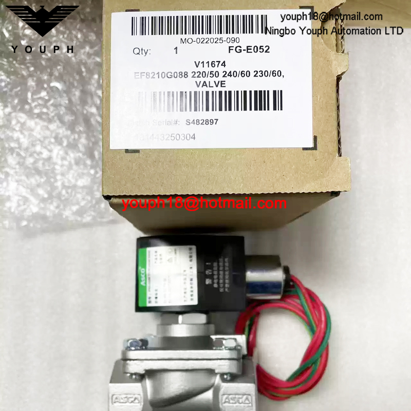 EF8210G088 220/50 ASCO 3/4NPT Stainless Steel Solenoid Valve