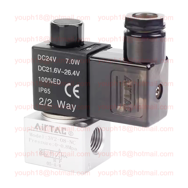 Airtac 3V2-08 G1/4" 3V2 Series DC24V 220VAC 12VDC Solenoid Valve