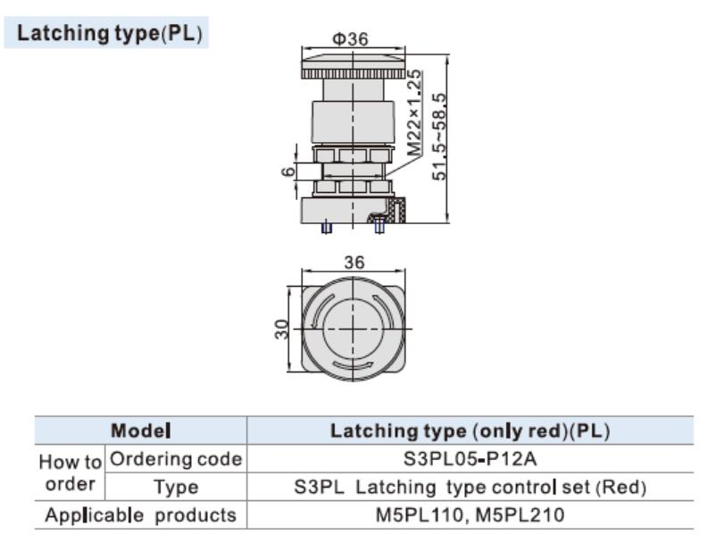 M5PL210-08 Dimensions Diagram